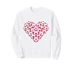 Heart Shaped Soccer Ball Artwork Sweatshirt - Graphic Print for Adults