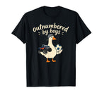 Funny Mom Silly Goose Outnumbered T-Shirt - Novelty Apparel Men Women