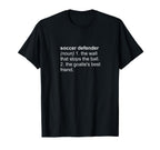 Funny Word Definition Soccer Defense T-Shirt - Aesthetic Graphic Unisex