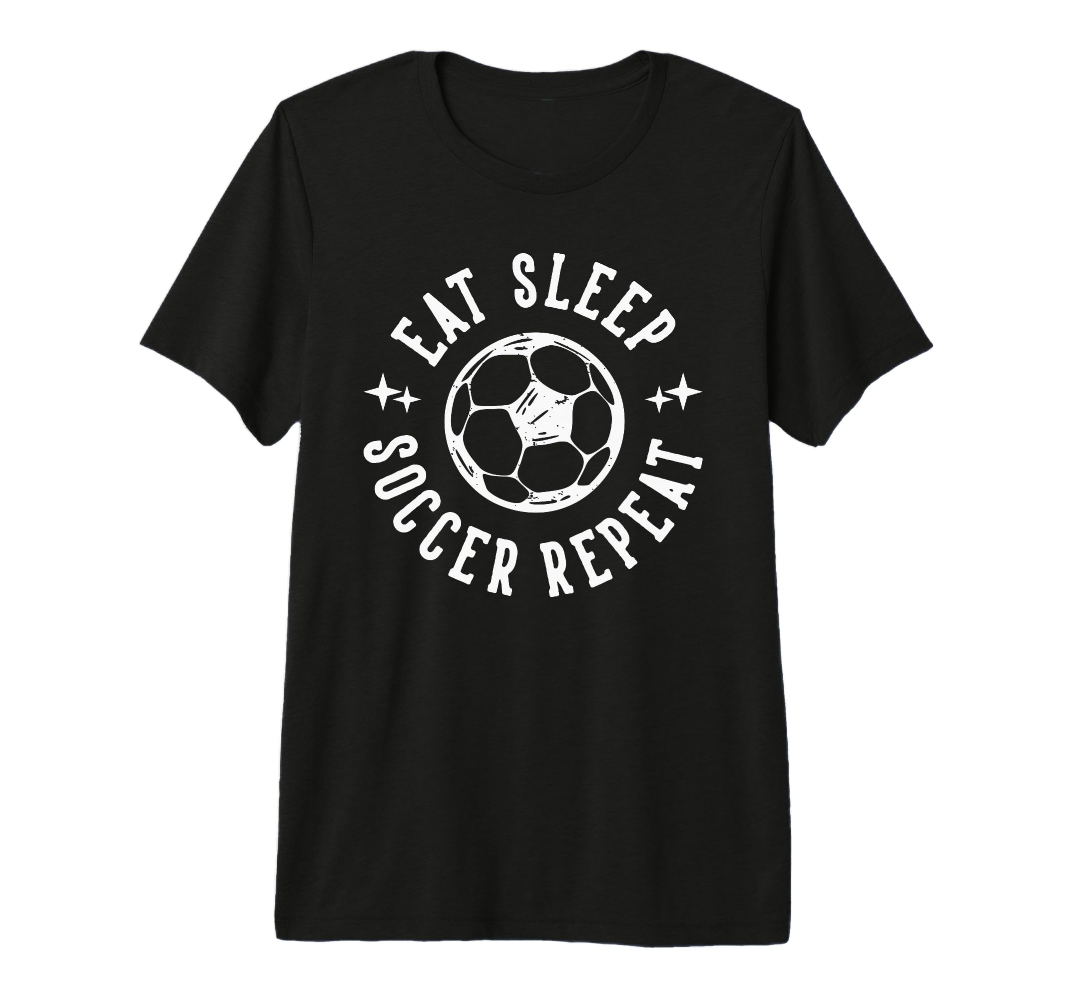 Eat Sleep Soccer Repeat Soccer Sports Tri T-Shirt - Unique Graphic Unisex