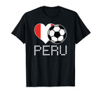 Peru Soccer Peruvian Flag Love Country T-Shirt - Unique Graphic for Adults