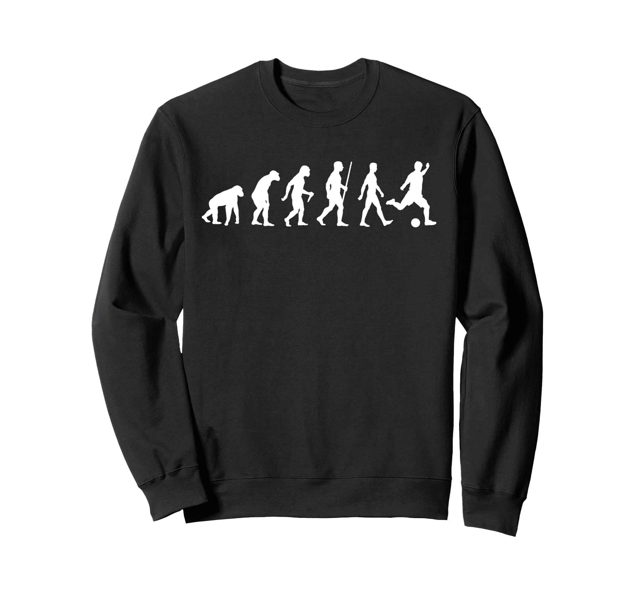 Soccer Evolution Players Funny Sweatshirt - Aesthetic Graphic for Adults