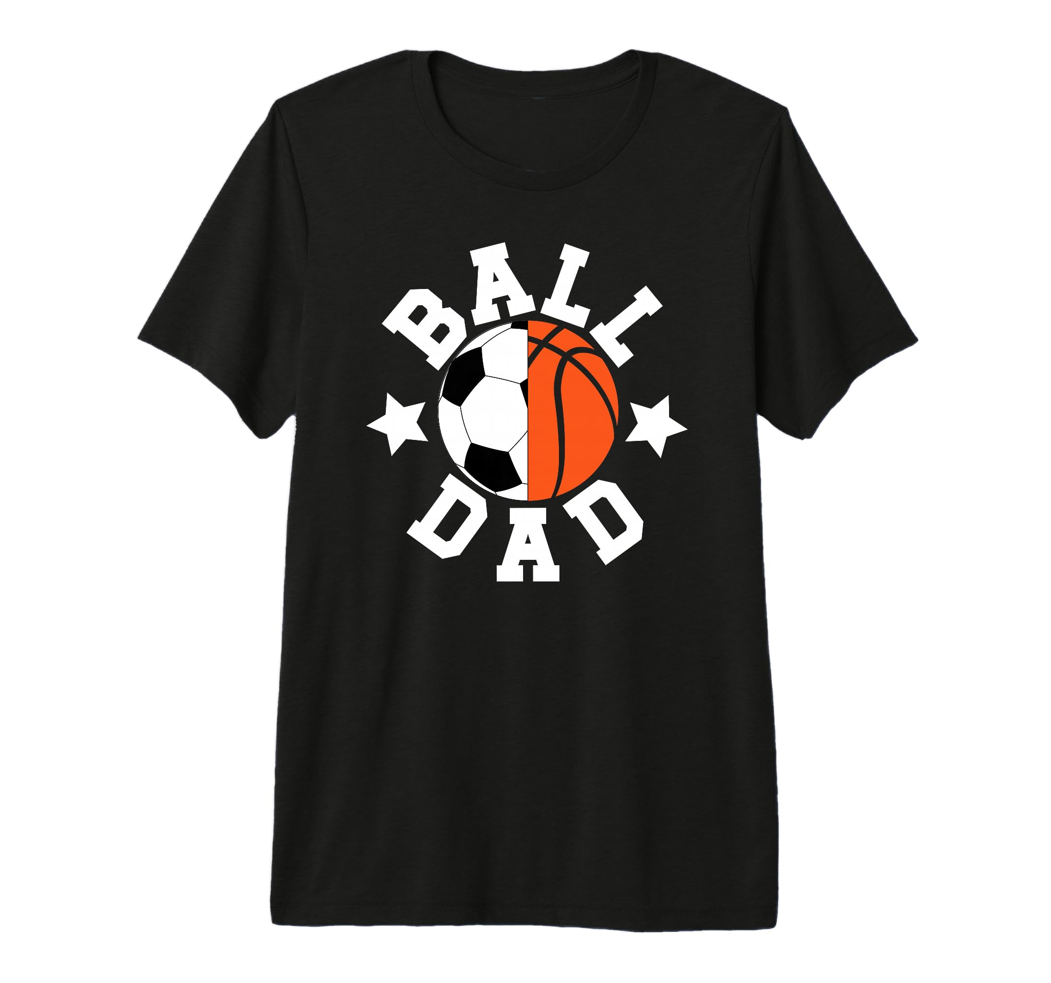 Mens Ball Dad Proud Soccer Basketball T-Shirt - Trendy Graphic for Adults