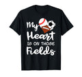 My Heart Is Fields Baseball Soccer T-Shirt - Minimalist Print for Adults