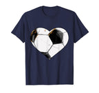 Soccer Ball Heart Love Goalie Goalkeeper T-Shirt - Graphic Print Unisex