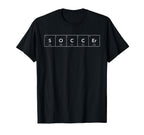 Soccer Periodic Table Elements T-Shirt - Novelty Apparel for Adults