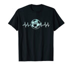Soccer Heartbeat Soccer Player T-Shirt - Unique Graphic for Adults