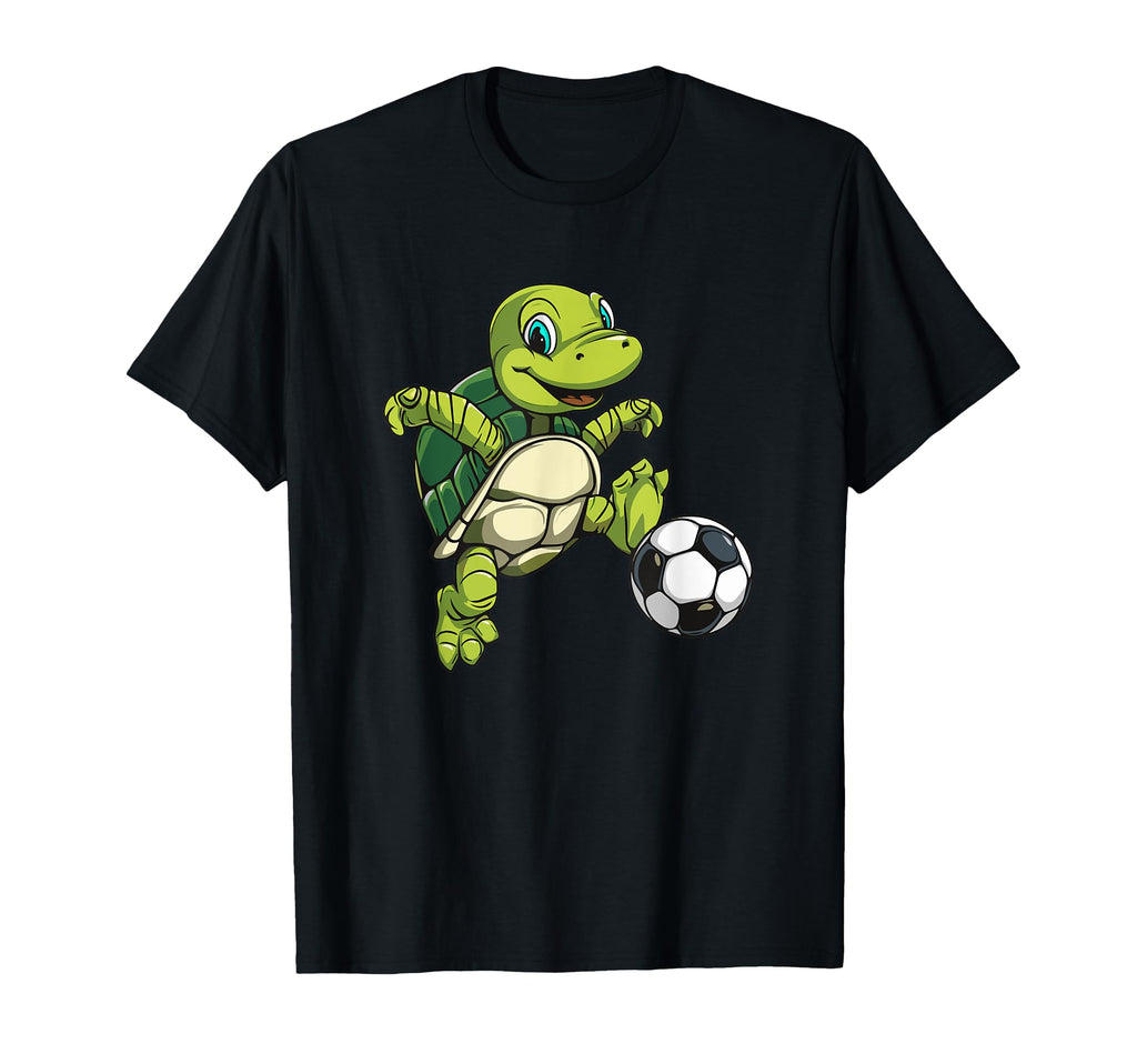 Turtle Wildlife Tortoise Soccer Player T-Shirt - Novelty Apparel Men Women