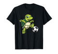 Turtle Wildlife Tortoise Soccer Player T-Shirt - Novelty Apparel Men Women