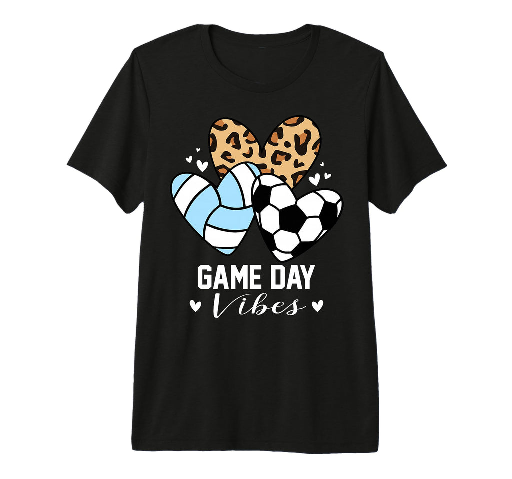 Game Day Vibes Funny Soccer Volleyball T-Shirt - Custom Art Print Unisex
