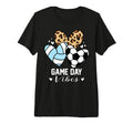 Game Day Vibes Funny Soccer Volleyball T-Shirt - Custom Art Print Unisex