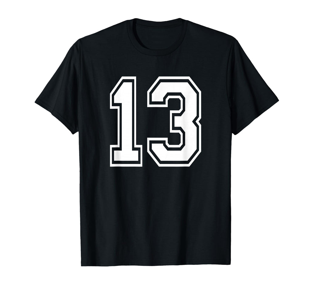 Number 13 Numbered Uniform Sports T-Shirt - Aesthetic Graphic for Adults