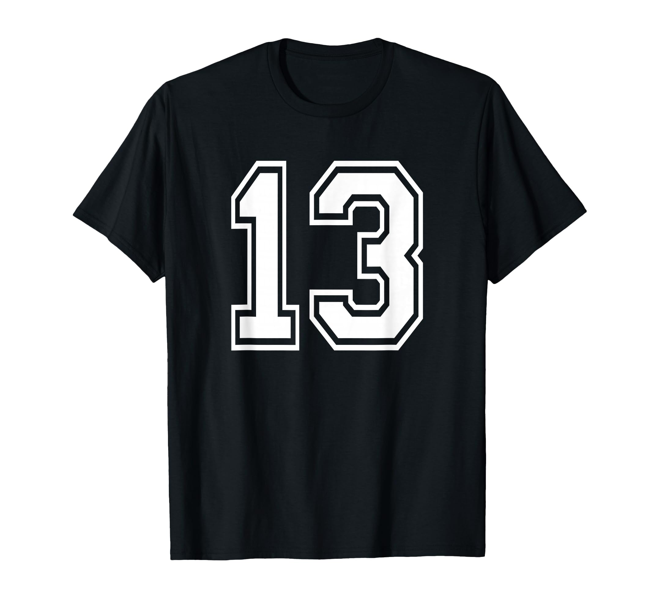 Number 13 Numbered Uniform Sports T-Shirt - Aesthetic Graphic for Adults