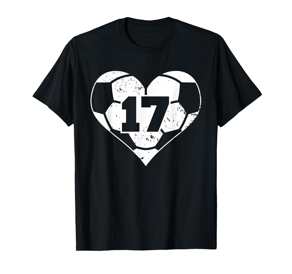Soccer Number 17 Jersey Funny Soccer T-Shirt - Novelty Apparel for Adults