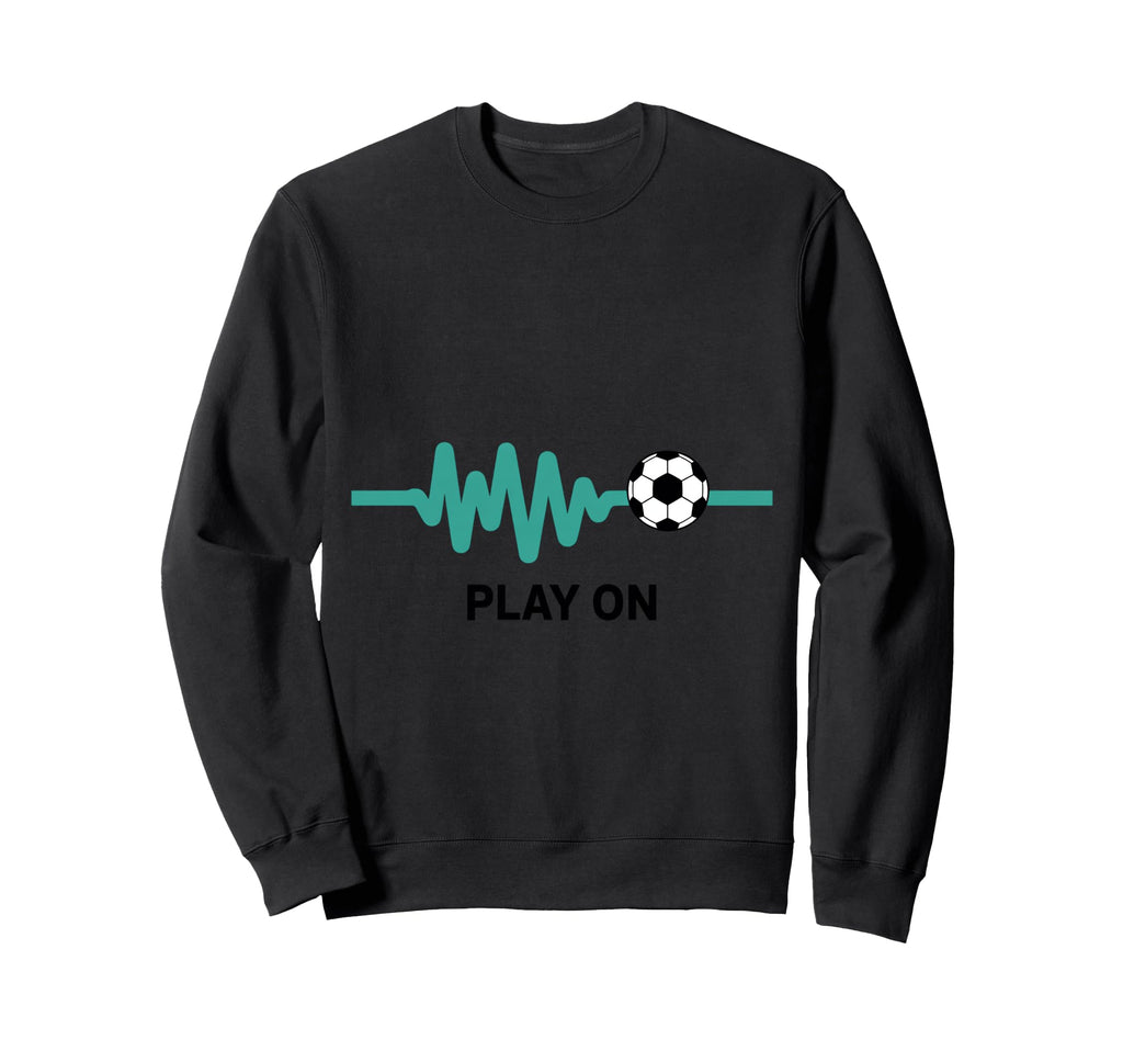 Play Soccer Heartbeat Enthusiast Sweatshirt - Custom Art Print Unisex