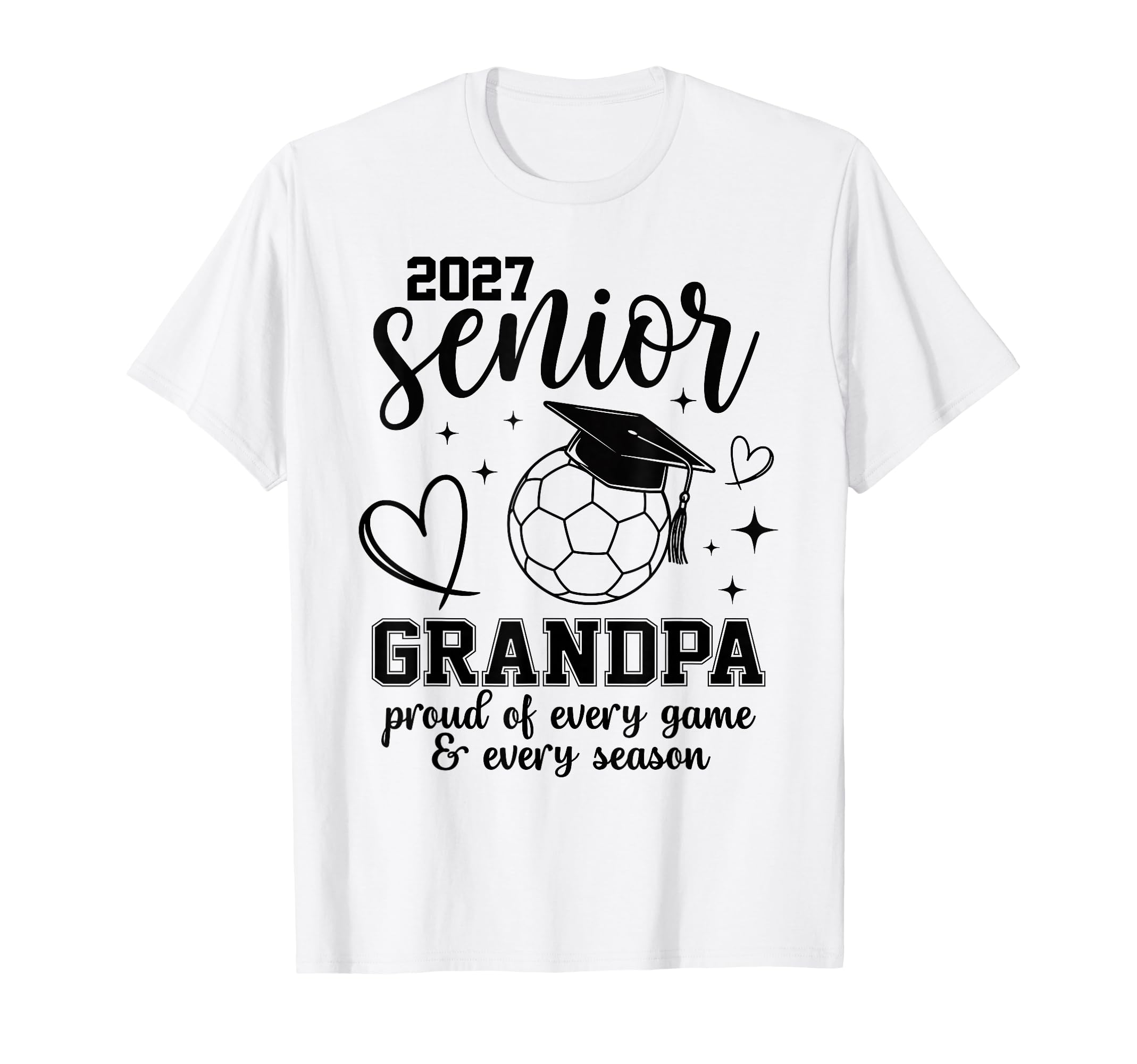 2027 Senior Soccer Grandpa Proud T-Shirt - Aesthetic Graphic Men Women