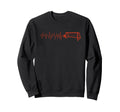 Funny Soccer Heartbeat Ecg Football Sweatshirt - Trendy Graphic Unisex