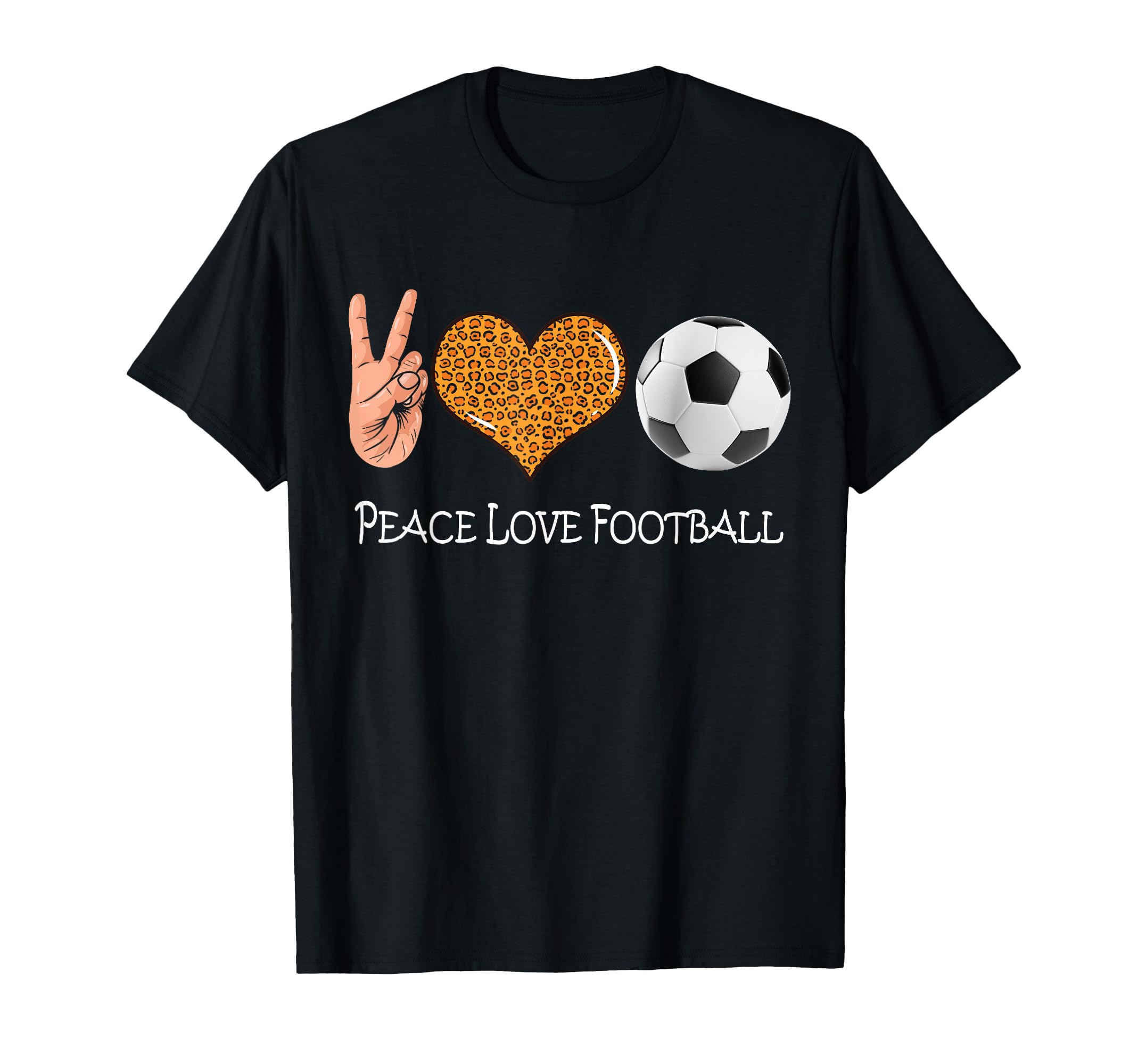 Soccer Peace Love Peace Love Football T-Shirt - Unique Graphic for Adults