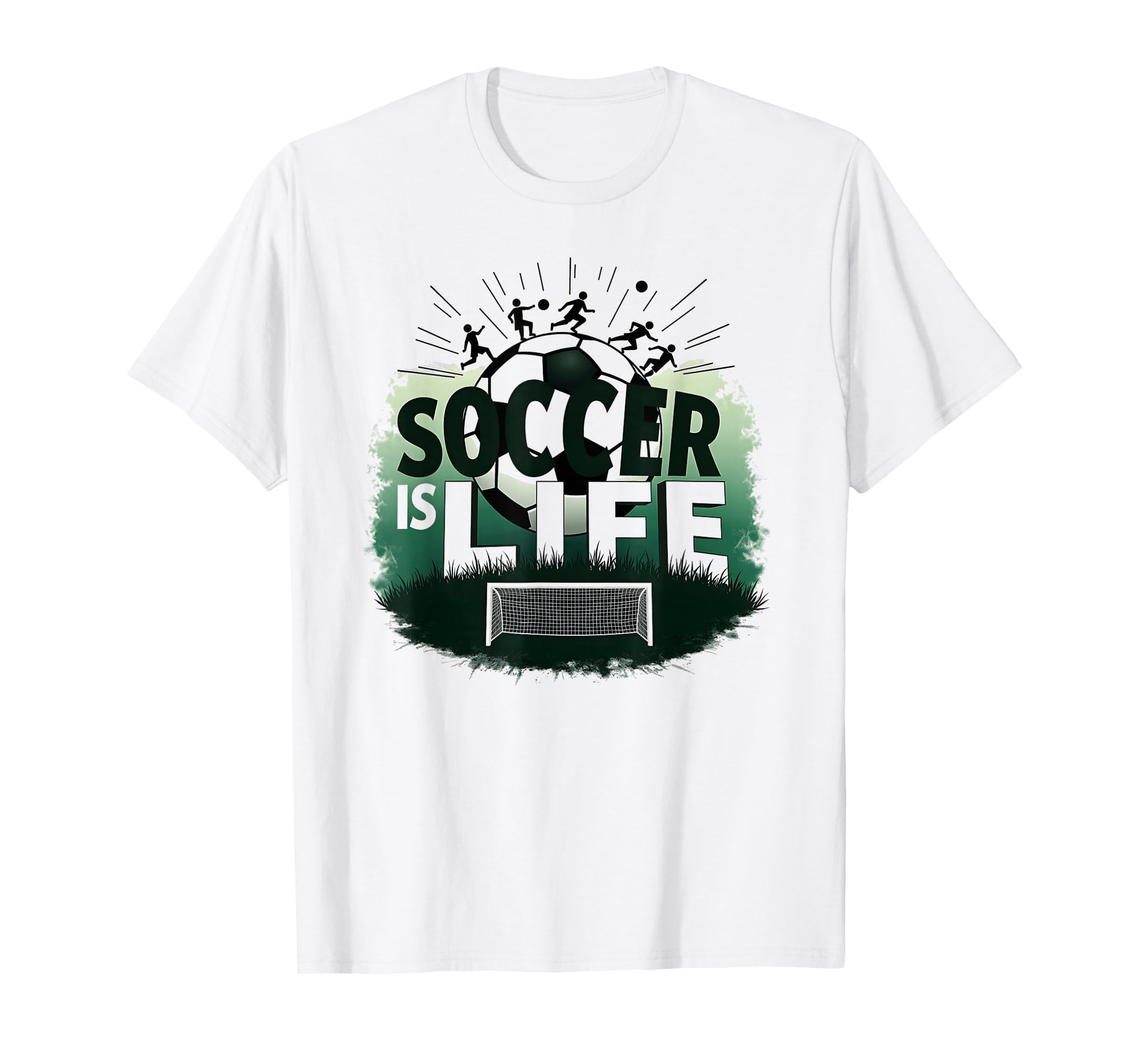 Soccer Is Life Inspiring T-Shirt - Casual Everyday Wear for Adults