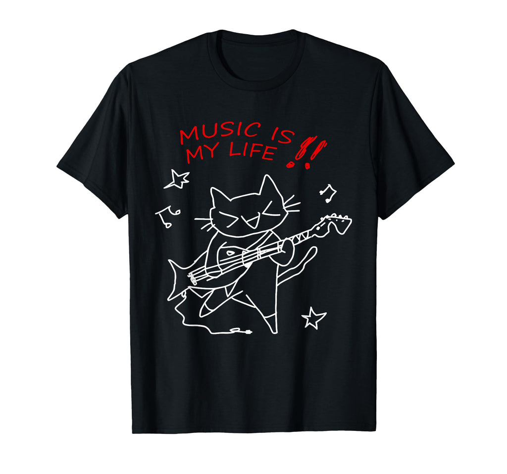 Im Cat And Music Is My Life T-Shirt - Custom Art Print for Adults