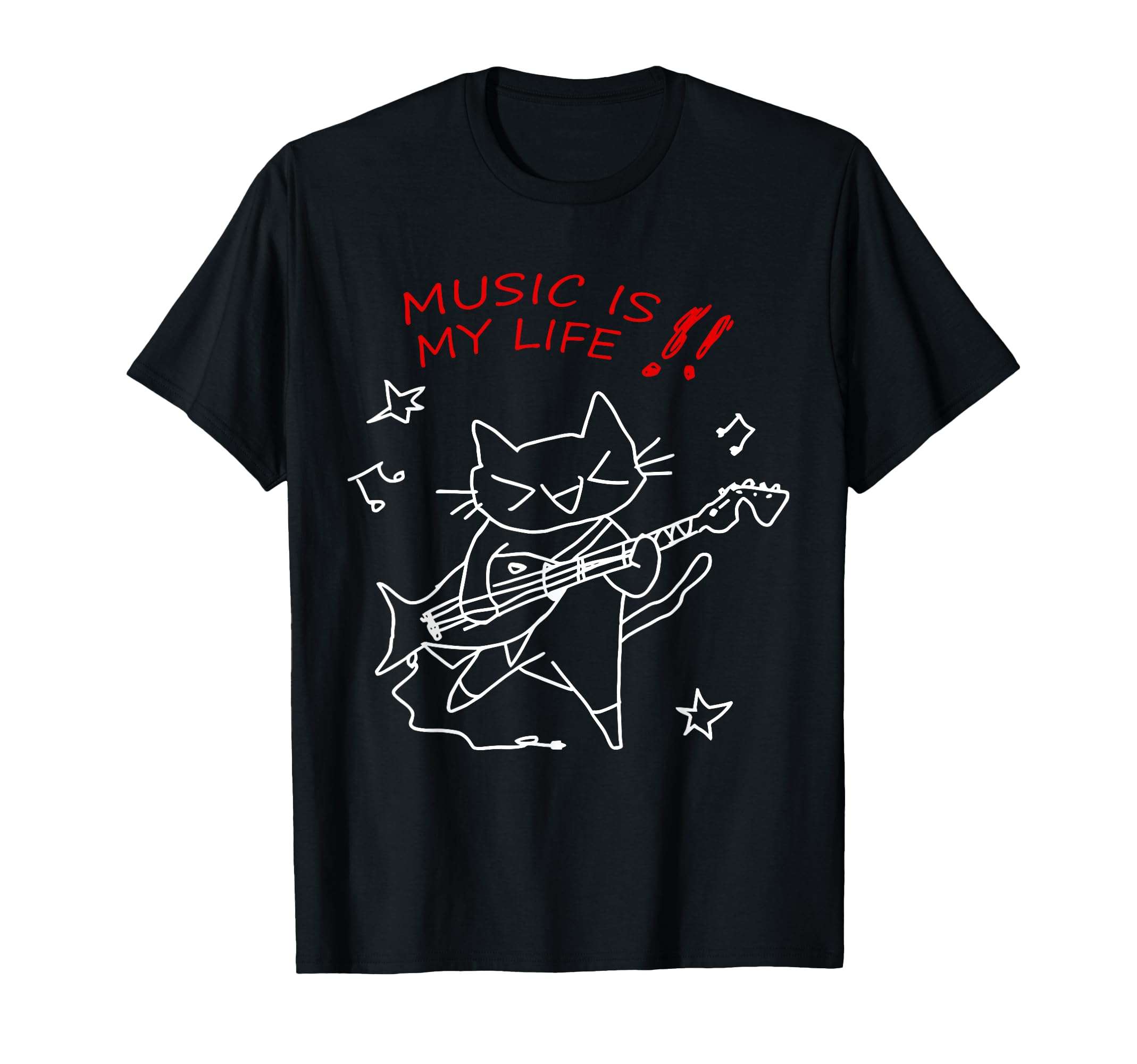 Im Cat And Music Is My Life T-Shirt - Custom Art Print for Adults