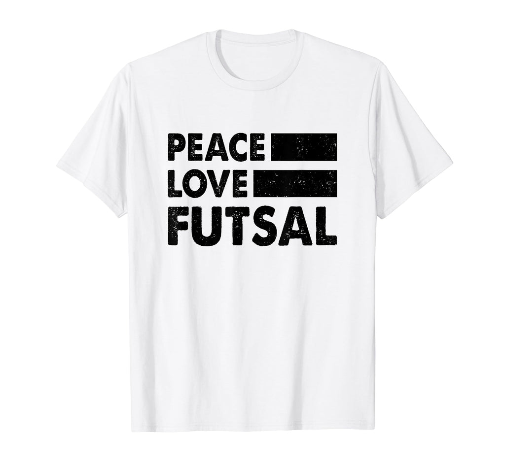 Peace Love Futsal Indoor Soccer Player T-Shirt - Unique Graphic for Adults