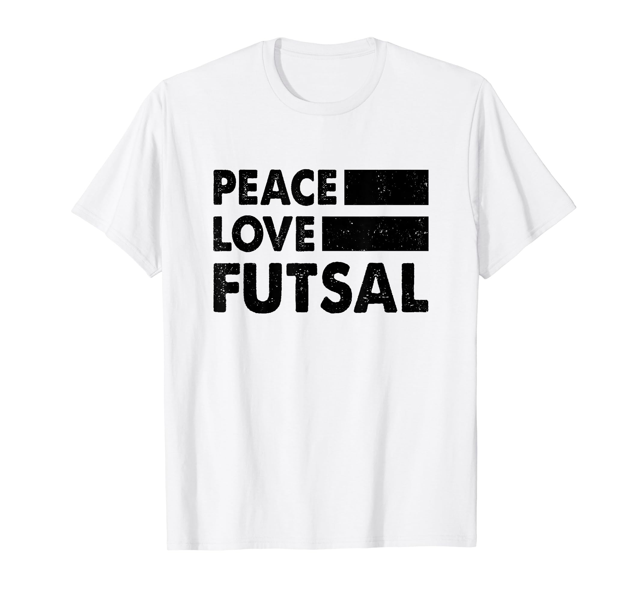 Peace Love Futsal Indoor Soccer Player T-Shirt - Unique Graphic for Adults
