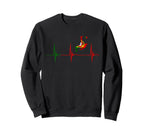 Heartbeat Ekg Pulse Portuguese Soccer Sweatshirt - Custom Art Print Unisex