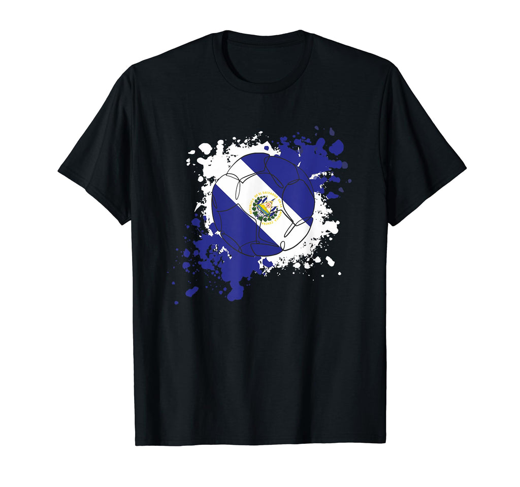 Soccer Ball Flag El Salvador T-Shirt - Fun Novelty Design for Adults