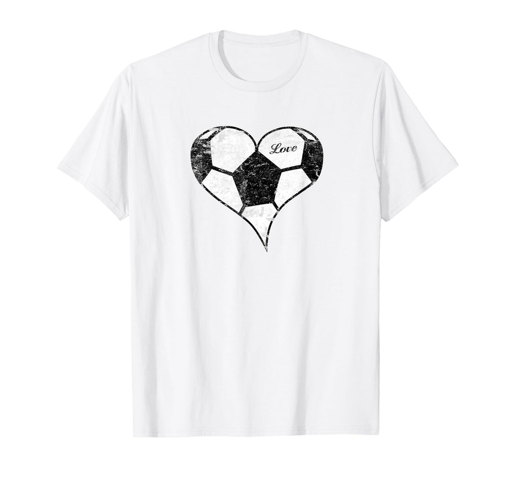 Soccer Love Soccer Heart Soccer T-Shirt - Casual Everyday Wear for Adults