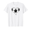 Soccer Love Soccer Heart Soccer T-Shirt - Casual Everyday Wear for Adults
