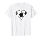 Soccer Love Soccer Heart Soccer T-Shirt - Casual Everyday Wear for Adults