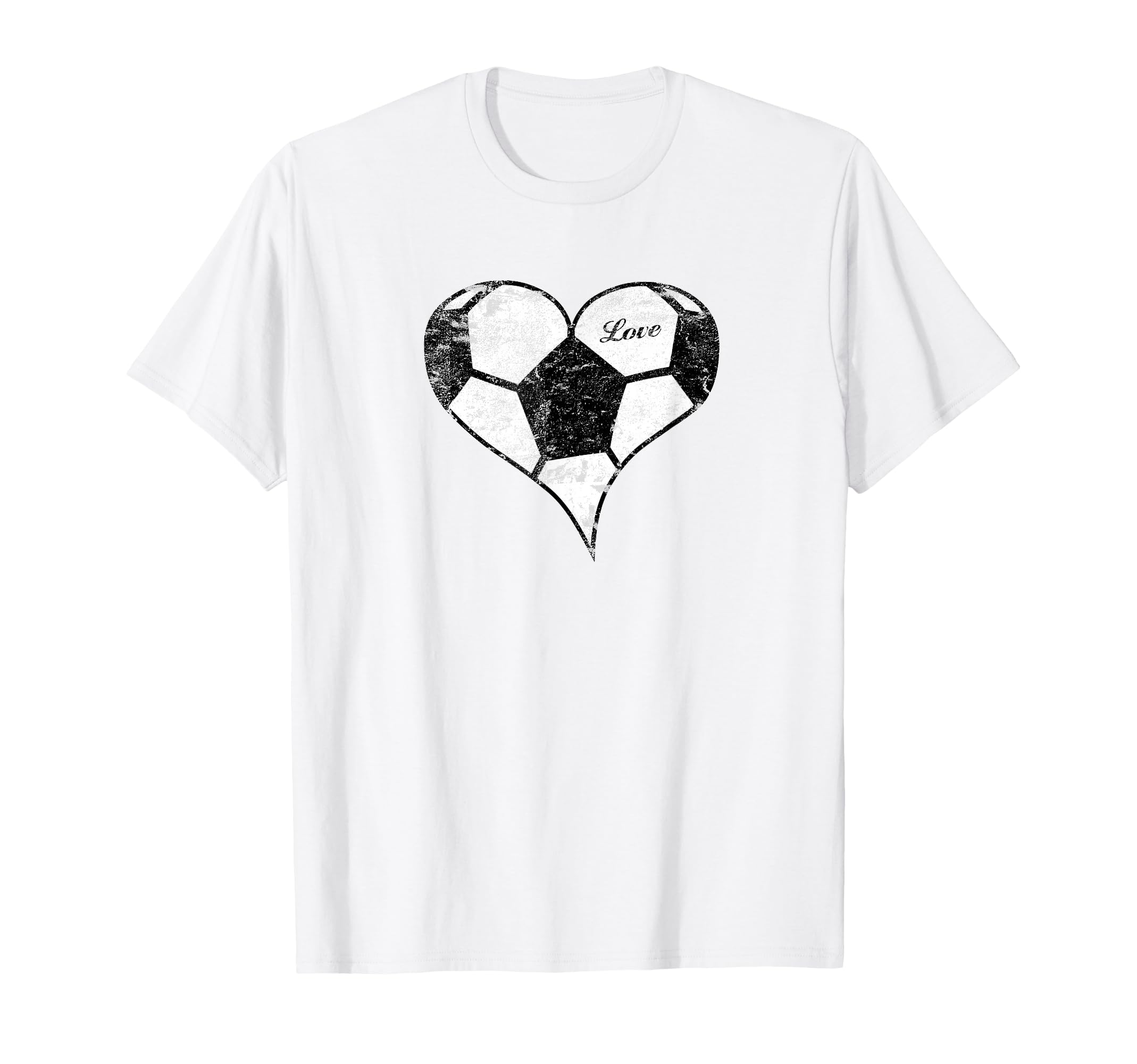 Soccer Love Soccer Heart Soccer T-Shirt - Casual Everyday Wear for Adults