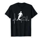 Football Heartbeat Soccer Ekg T-Shirt - Fun Novelty Design for Adults