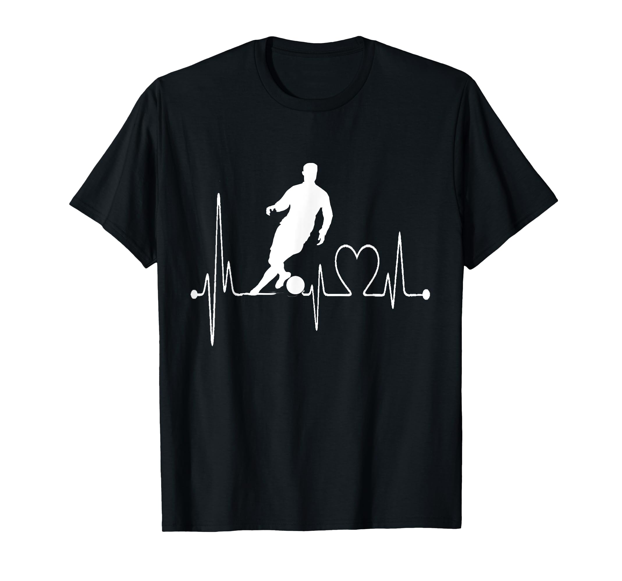 Football Heartbeat Soccer Ekg T-Shirt - Fun Novelty Design for Adults