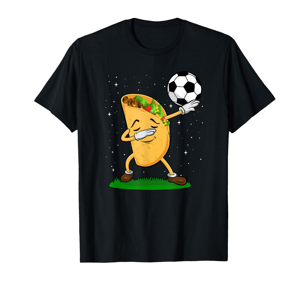 Taco Funny Soccer Dabbing Taco Gift T-Shirt - Custom Art Print Unisex