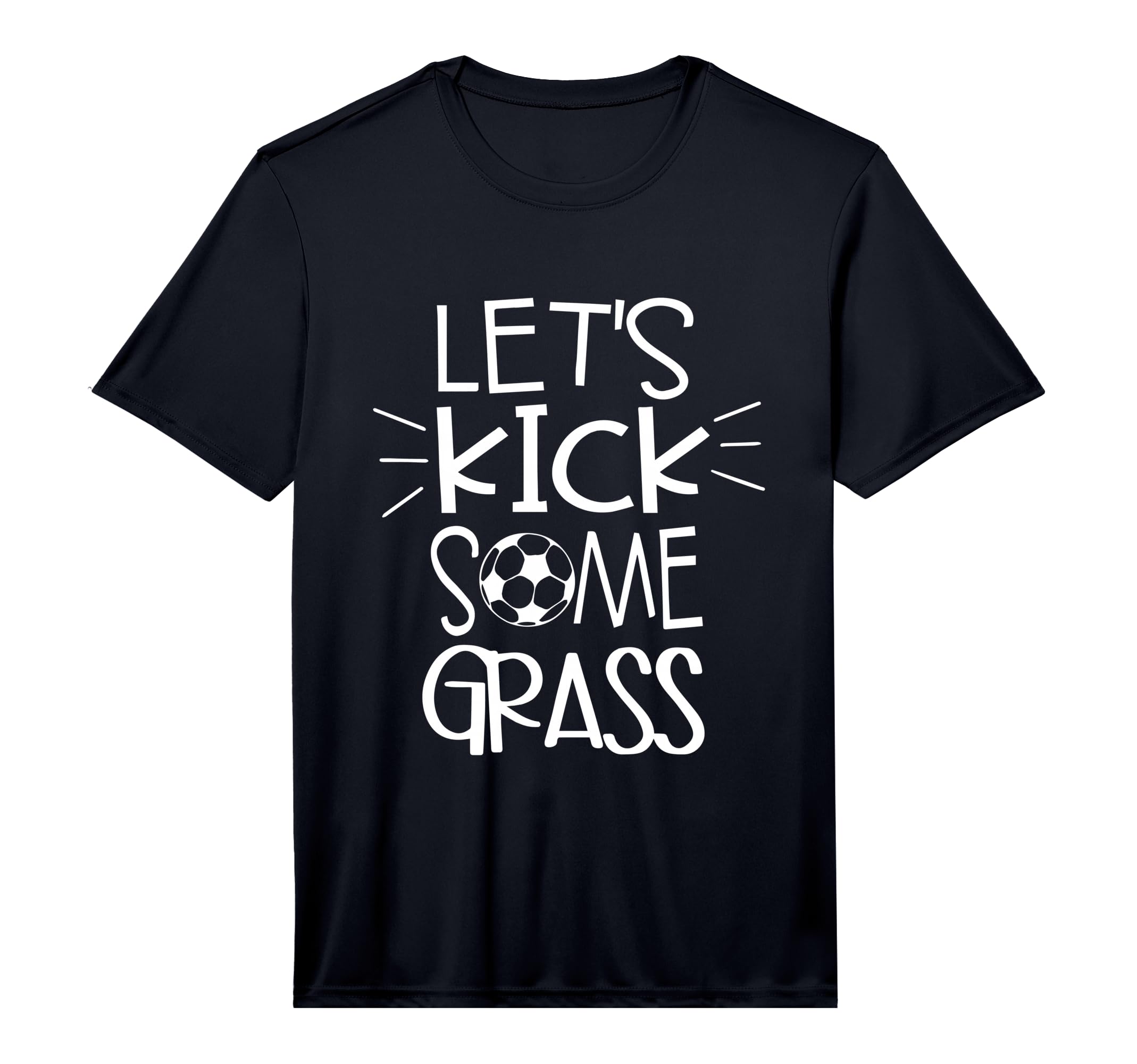 Mens Lets Kick Some Grass Soccer T-Shirt - Aesthetic Graphic Men Women