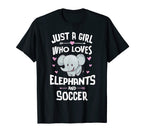 Just Who Loves Elephants And Soccer T-Shirt - Streetwear Style for Adults
