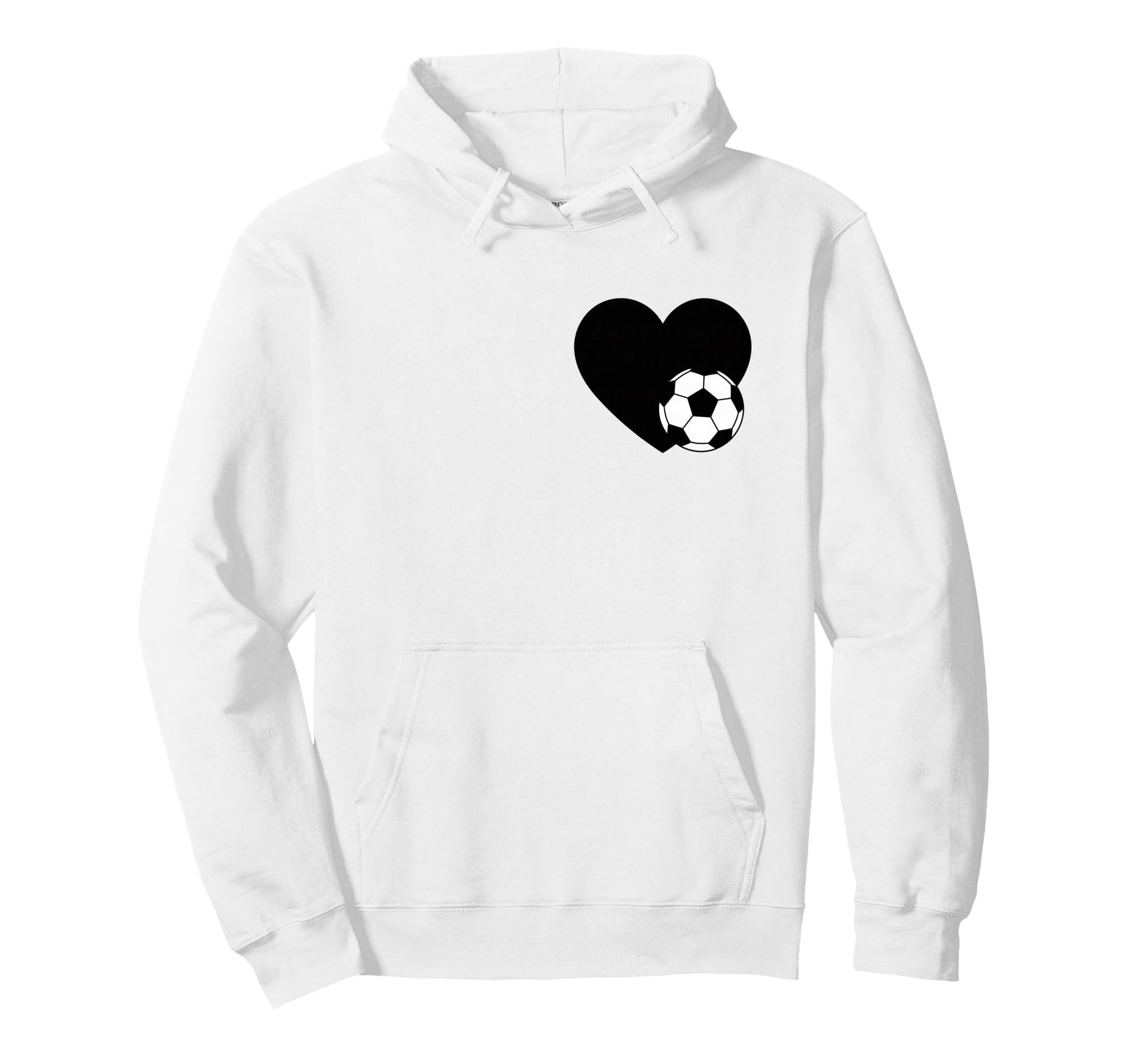 Soccer Love Heart Fans And Players Hoodie - Fun Novelty Design Men Women