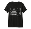 Football Fan Eat Sleep Football Repeat T-Shirt - Graphic Print for Adults