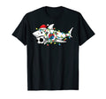 Santa Shark Soccer Football Lights T-Shirt - Custom Art Print for Adults
