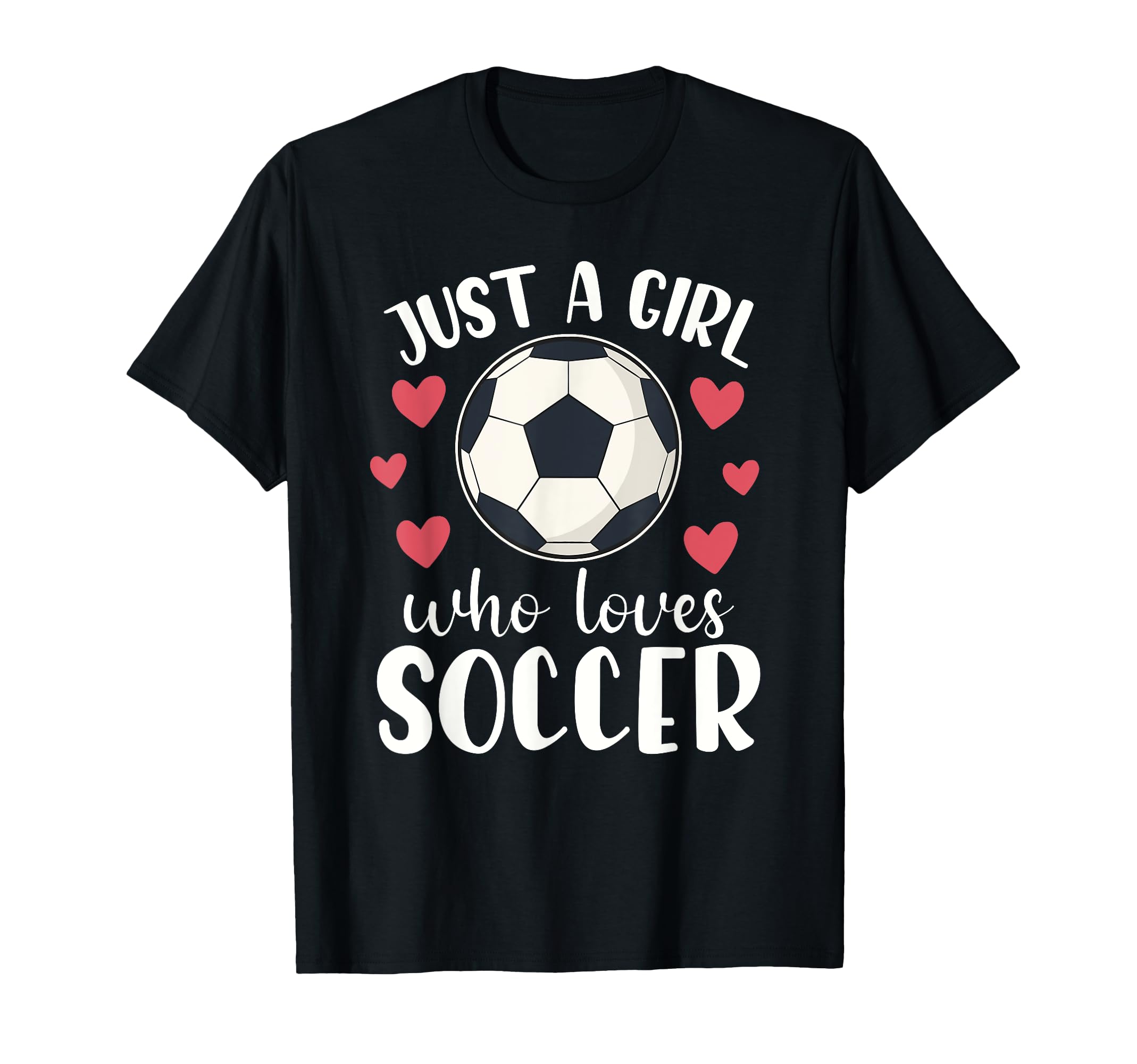 Just Who Loves Soccer Female Player T-Shirt - Graphic Print for Adults