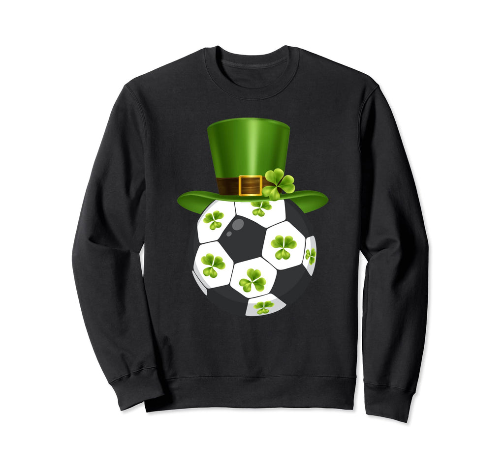 Soccer Ball Shamrock St Patricks Day Sweatshirt - Graphic Print for Adults