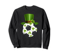 Soccer Ball Shamrock St Patricks Day Sweatshirt - Graphic Print for Adults