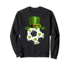 Soccer Ball Shamrock St Patricks Day Sweatshirt - Graphic Print for Adults