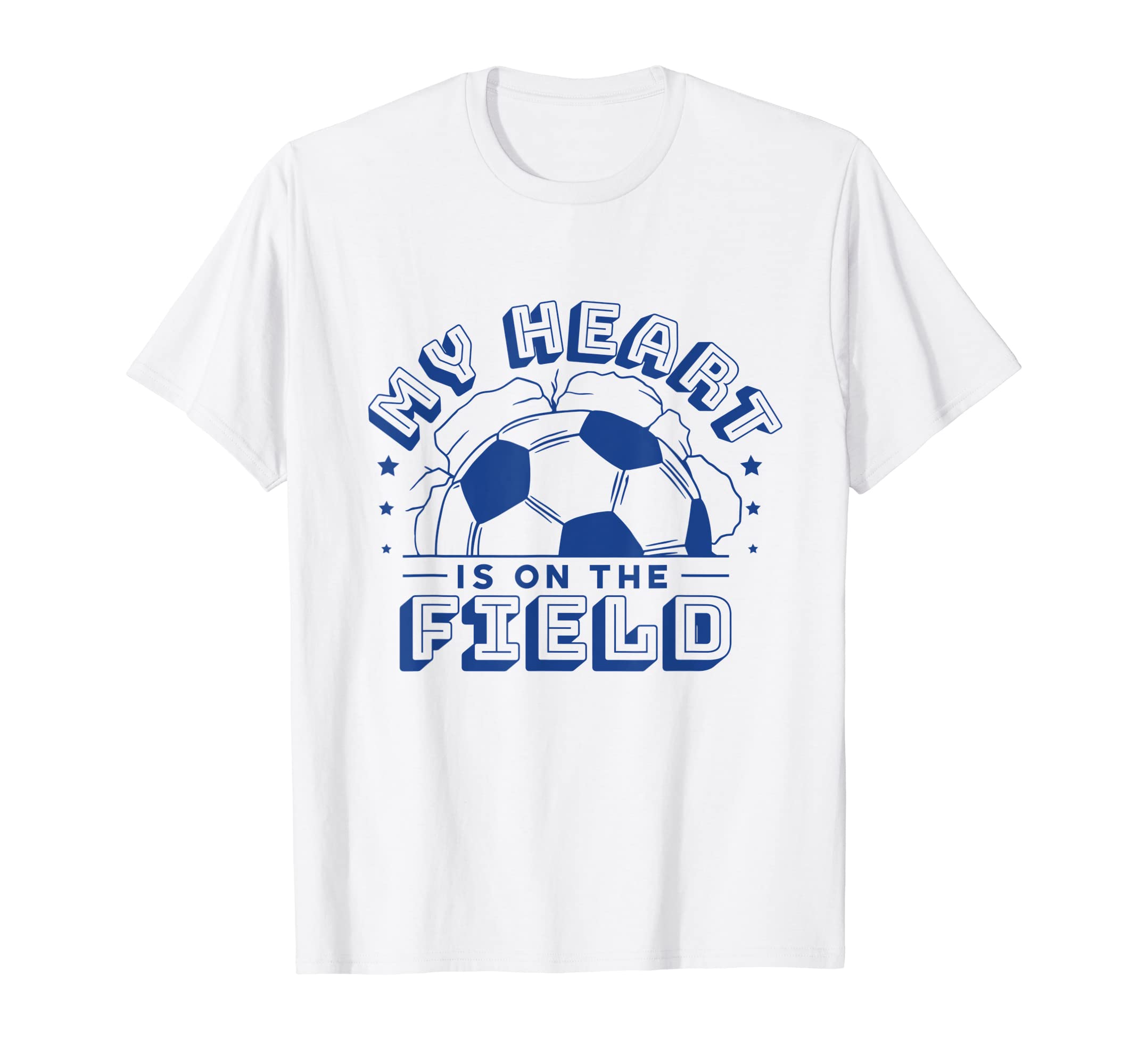 My Heart Is Field Giant Soccer Ball T-Shirt - Trendy Graphic for Adults