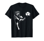 Rottweiler Playing Soccer Dog Lover Futbol T-Shirt - Graphic Print Unisex