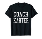 Coach Karter Custom Football T-Shirt - Fun Novelty Design for Adults