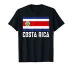 Costa Rica Flag Football Fan T-Shirt - Fun Novelty Design for Adults