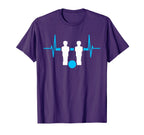 Foosball Table Soccer Heartbeat T-Shirt - Fun Novelty Design Unisex
